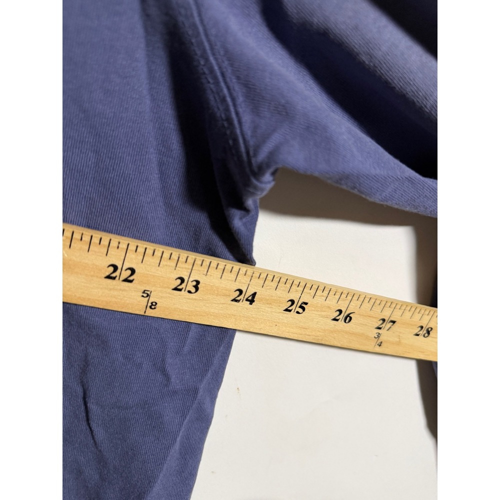 Wrangler Mens 2XL Blue Long Sleeve Pocket T-Shirt Faded Distressed Grunge - Picture 8 of 9